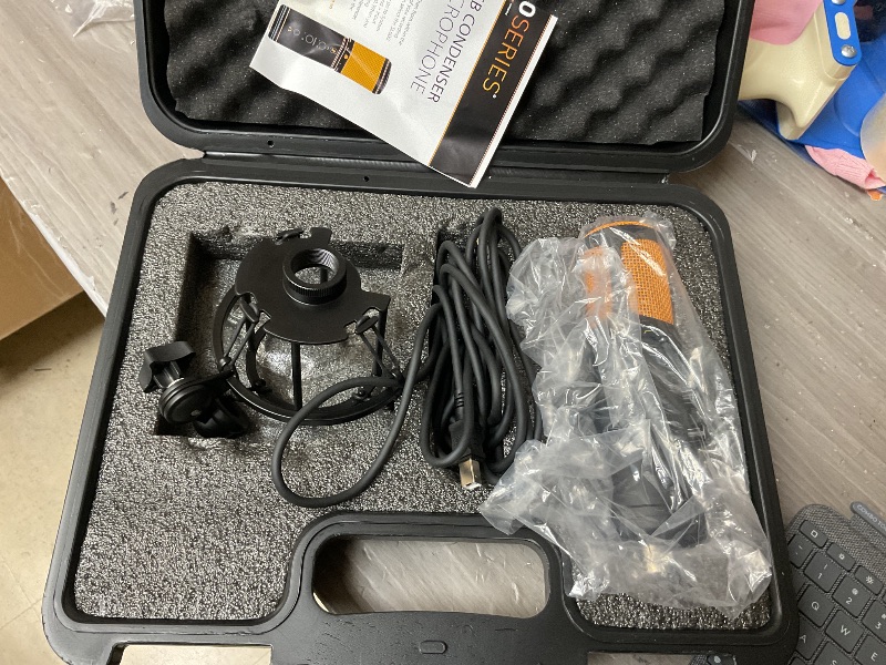 Photo 1 of Editors Keys USB SL600 Microphone for Professional Studio Quality Audio for Sound Recording, Includes Shock Mount, Cable & Padded Storage Case