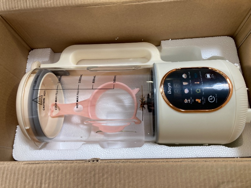 Photo 1 of Beyn 60oz Nut Milk Maker Machine with 48-Leaf Titanium Blades?10-in-1 Automatic Plant-Based Milk Maker for Homemade Oat, Soy, Almond, Juice & More, Temp Hold, Delay Start, Boil &Auto Clean