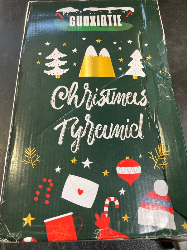 Photo 1 of 14Inch Wooden Christmas Pyramid with 4 Candle Holders-Nativity Scene Set for Christmas Tabletop Décor (Number Two)