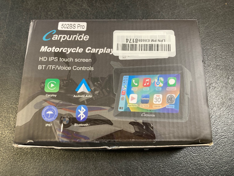 Photo 1 of 2025 CARPURIDE W502BS PRO for BMW Motorcycle Car Play & Android Auto Dual Bluetooth, 5" Waterproof GPS Navigation Screen, Data Reading, Native Wonder, TPMS, Light Sensor, Music Sharing, Intercom