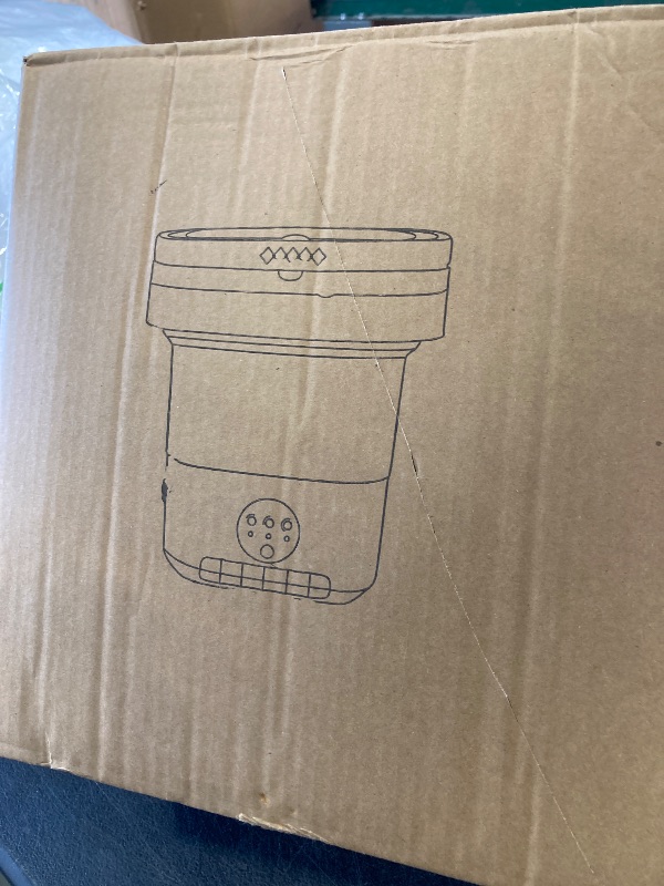 Photo 1 of 16L Portable Washing Machine, Foldable Small Washer with Spin Basket Laundry Machine, 3 Cleaning Modes Suitable for Underwear Baby Small Clothes, Foldable Design Ideal for Hotel Camping Apartment Home