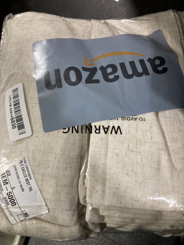 Photo 1 of Aersas Natural Pinch Pleat Linen Curtains 90 Inch Length 2 Panels Set for Bedroom Dining Room Semi Sheer Linen Boho Farmhouse Neutral Window Curtains 90 Inches Long for Living Room Nursery 50x90