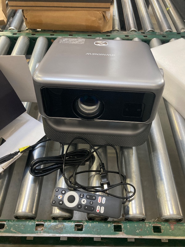 Photo 1 of ?Buit-in Google TV & Voice Control?Smart Projector with WiFi 6 and Bluetooth, 4K Support Movie Outdoor Projectors Compatible with Netflix/Prime Video/YouTube, Auto Focus Home Proyector 180°Stand