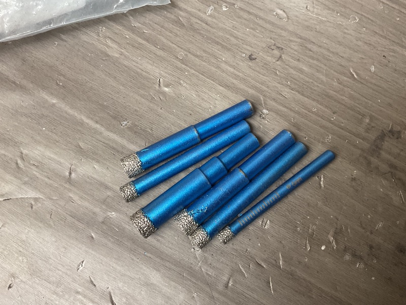 Photo 1 of 9 Pcs Diamond Drill Bits Set Tile Hole Saw for Drilling Holes in Ceramic Versatile Tile Drill Bits for Quartz Pots Glass Porcelain Tiles Marble Granite Acrylic(Sizes 1/4", 5/16", 3/8," 1/2")