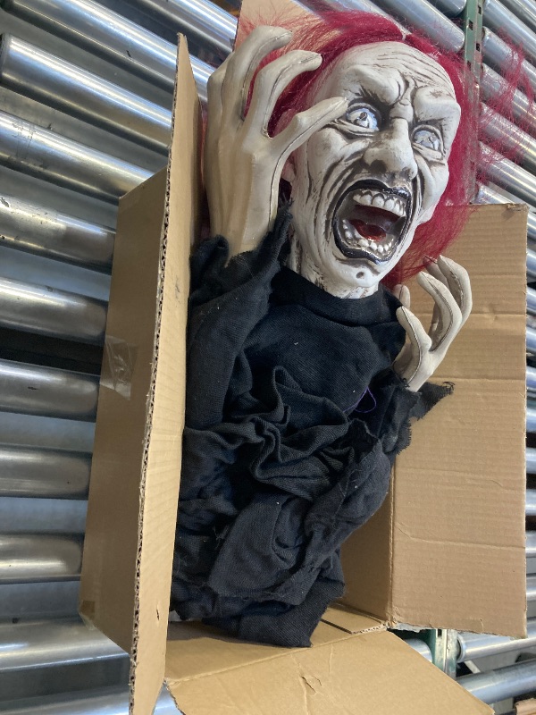 Photo 1 of [  Body & Creepy Sound ] Halloween Animatronics Zombie Groundbreaker with Sound Activated & Glowing Eye, 2.6 Ft Zombie Props Scary Halloween Outdoor Decorations for Haunted House Yard Party Decor