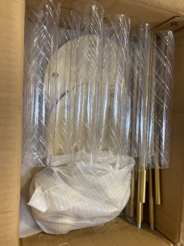 Photo 1 of 2PCS Gold Floor Candelabra,5 Arm Candle Holder Tall Floor Candle Holder with Acrylic Lampshade for Wedding Table Birthday Party Home Decoration Fit LED Taper Candles