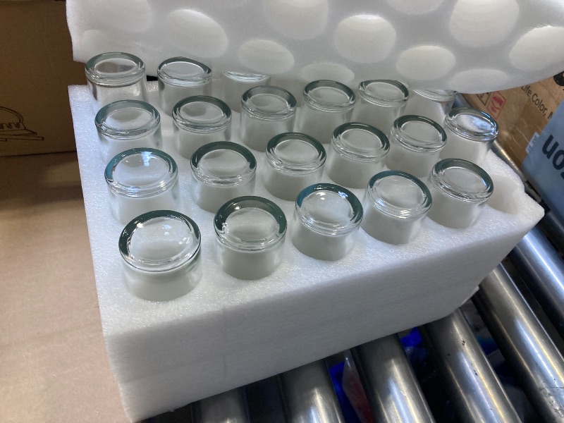 Photo 1 of   Ivory White Pillar Candles with Glass Candle Holders Clear Hurricane Candle Holders Glass Cylinder Vases for Centerpieces Wedding Party, Event, Home Office (18 Candles+18 Candle Hoders)