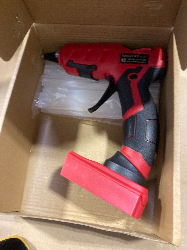 Photo 1 of Cordless Hot Glue Gun for Milwaukee, Suitable for Milwaukee 18V Li-ion Battery, 30s Quick Preheat Hot Melt Glue Gun with 30 Pcs Glue Sticks(7 * 150mm) for Arts & Crafts & DIY & Repairs     (Tool Only)