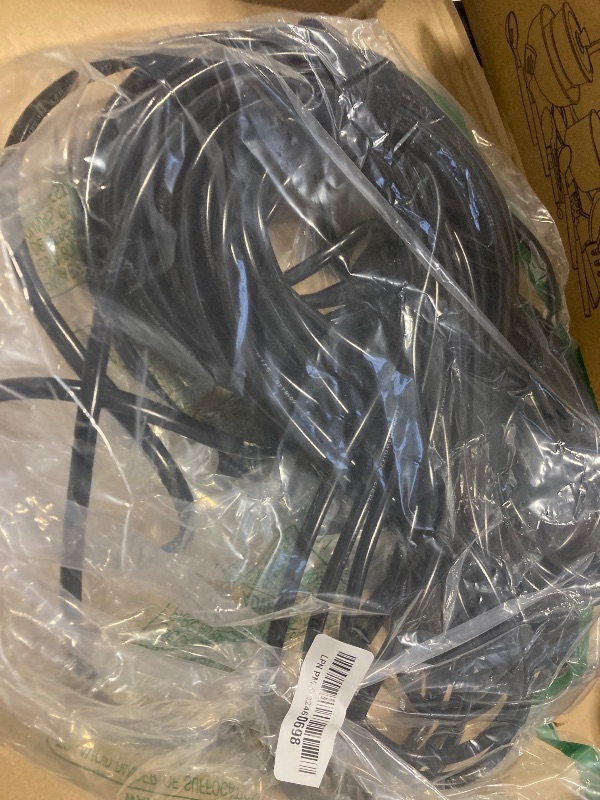 Photo 1 of 16AWG 10A 1250W 125V 100 Ft Outdoor Extension Cord Waterproof, Weatherproof & Flame Retardant Black 3 Prong Power Cord Outside for Lawn & Garden, SJTW ETL Listed