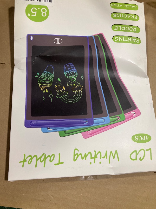 Photo 1 of 4 Pack LCD Writing Tablet for Kids, 8.5 Inch Colorful Doodle Board Drawing Tablet, Educational Learning Toys Birthday Gifts for Boys Girls Age 3 4 5 6 7 8