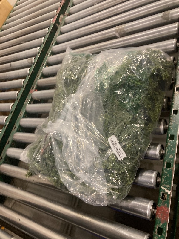 Photo 1 of 9FT Christmas Cedar Garland Artificial Real Touch Thickness Realistic Greenery Pine Garland for Mantle Fireplace Outdoor Indoor Christmas Decorations