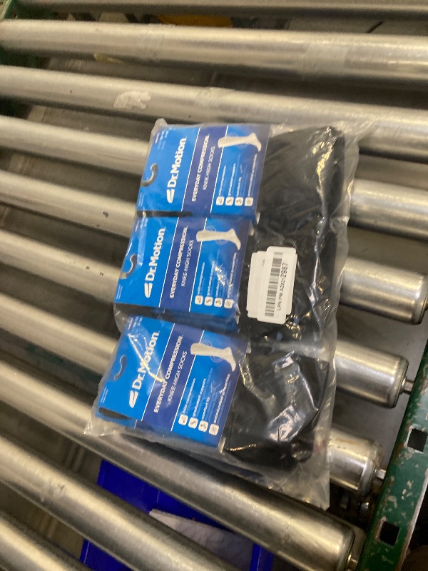 Photo 1 of 6 Pairs Pack Men's Dr Motion Graduated Compression Therapeutic Socks 8-15 mmHg 10-13 (6 Black)