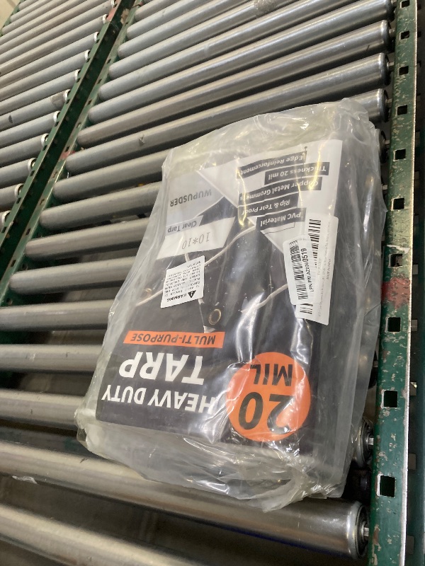 Photo 1 of 10×10ft, Clear Tarp with Grommets, 20 Mil, Vinyl Tarpaulin Heavy Duty Waterproof, Reinforced Edges, Outdoor Greenhouse Tarps, Rainproof, for Garden, Cars, Patio