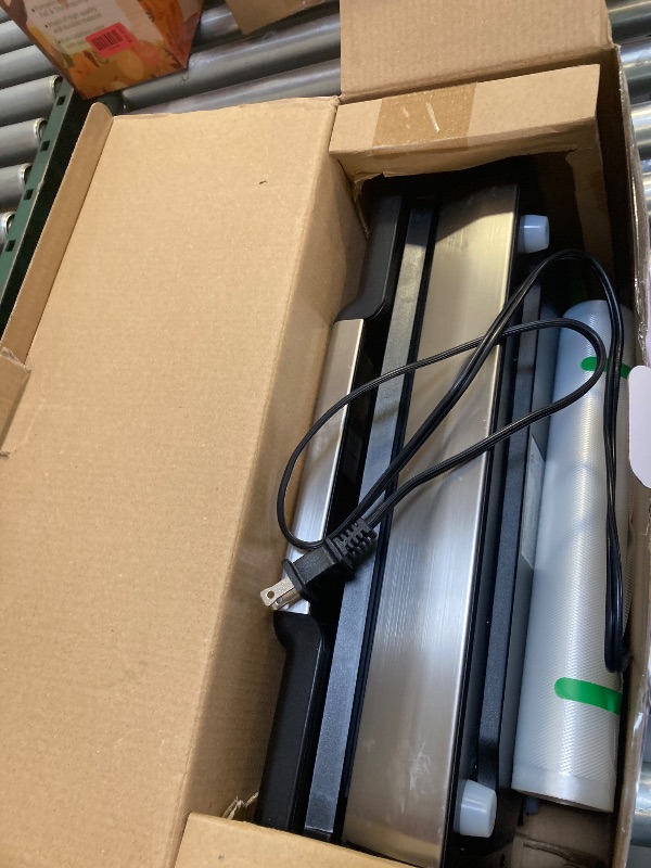 Photo 1 of 95kPa Vacuum Sealer Machine with AquaLock Technology, for Moist Seals, 2X Seal & 130W, Fully Automatic Food Sealer, Built-In Cutter, Bag Storage & Hose, Precision Sealing, 2 Bag Rolls,Stainless Steel