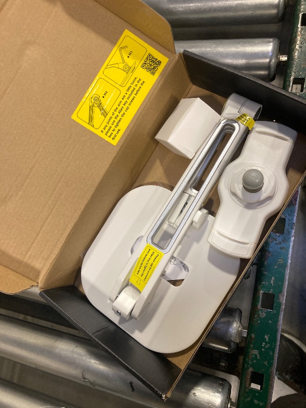 Photo 1 of AboveTEK Multi-Angle Adjustable Tablet Stand, 360 Swivel iPad Stand Aluminum Desk Mount Fits 4'-11" Tablets White