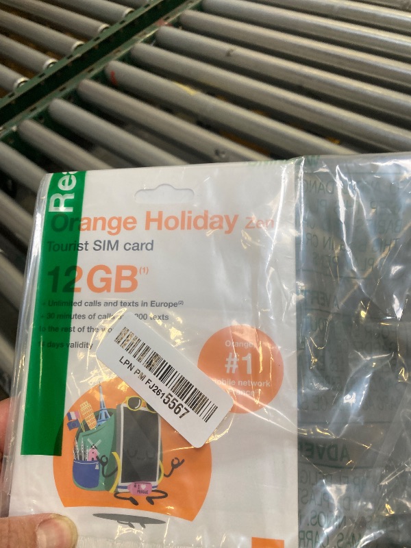 Photo 1 of 12GB 30 Day Orange Europe SIM Card, 30 Minutes Calls+200 Texts to Worldwide. Fresh Stock, Upgraded Offer!