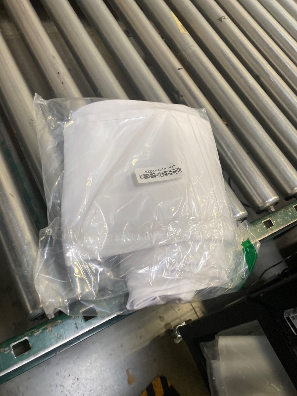 Photo 1 of 42 Wide White Small Cafe Curtains 36 Inches Long for Shelves RV Bathroom Kitchen Room Darkening Rod Pocket Set 2 Panels Blackout Short Tier Curtain for Bedroom Bunk Bed Cabinet Basement Mini Window