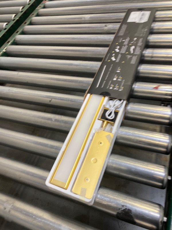 Photo 1 of EZVALO Picture Light for Wall, 4800mAh Rechargeable Wireless Remote, Dimmable Magnetic LED Art Display Light with 3 Color Temperatures, for Gallery, Living Room, Bedroom, Hallway (Gold-2Pack)