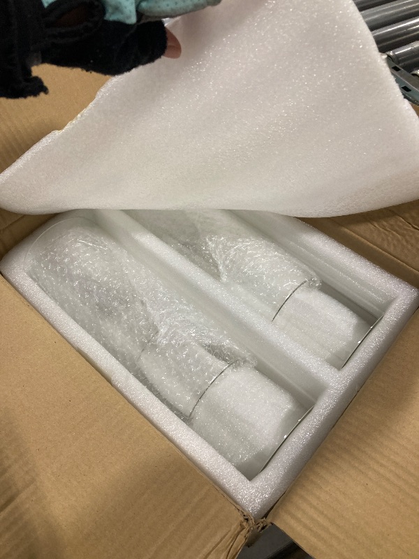 Photo 1 of 48 Pack Thick Glass Cylinder Vases 4,6,9,12 Inch Tall Clear Flower Vase Hurricane Floating Candle Holder for Table Centerpiece Wedding Home Decor