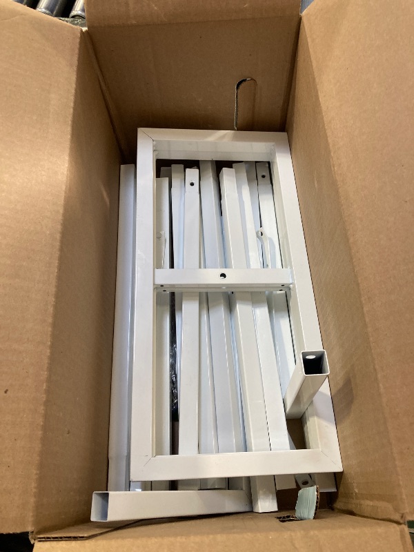 Photo 1 of 8.2FT Adjustable Backdrop Stand Kit - Square Wedding Arch & Balloon Arch for Photo Booth Background, Baby Shower, Birthday Party Decorations (Portable Frame) (White, 8.2X 8 FT)