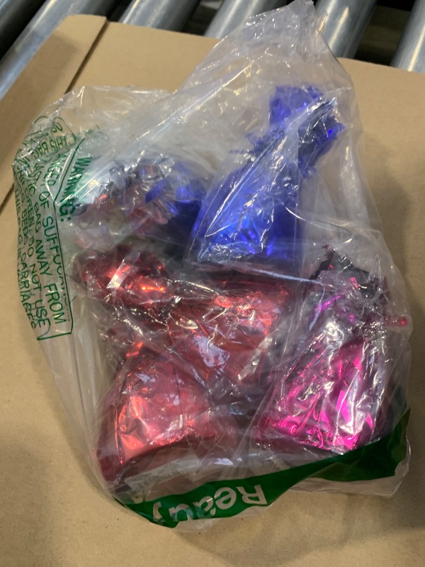 Photo 1 of 5pcs only-----Beistle Metallic Wrapped Balloon Weights, Set of 5, Assorted Colors Party Decorations with Loop for Balloons, Centerpieces and Table Décor for Birthdays Celebrations and Events, 6 oz