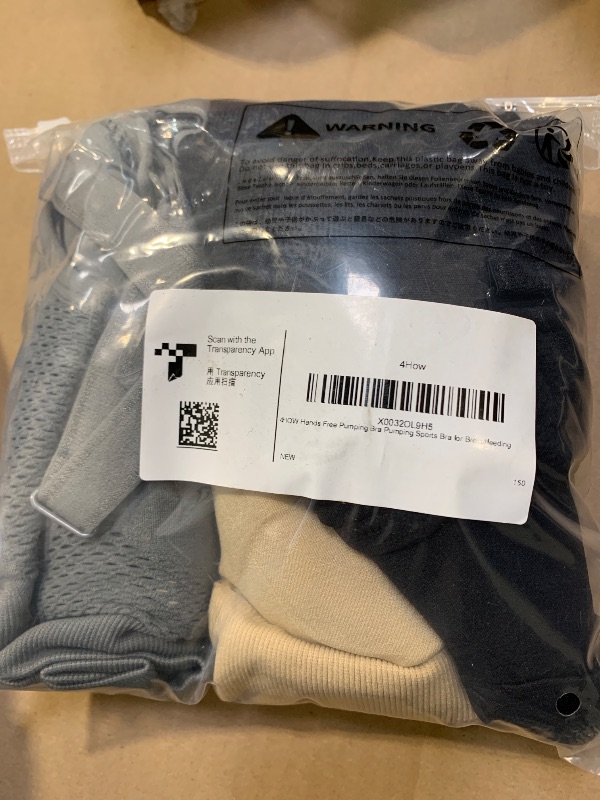 Photo 1 of 4HOW 3Pack Pumping-Bra Hands Free Breast Nursing Bra for Breastfeeding Wearable Padded for Pregnancy Black Nude Grey Large