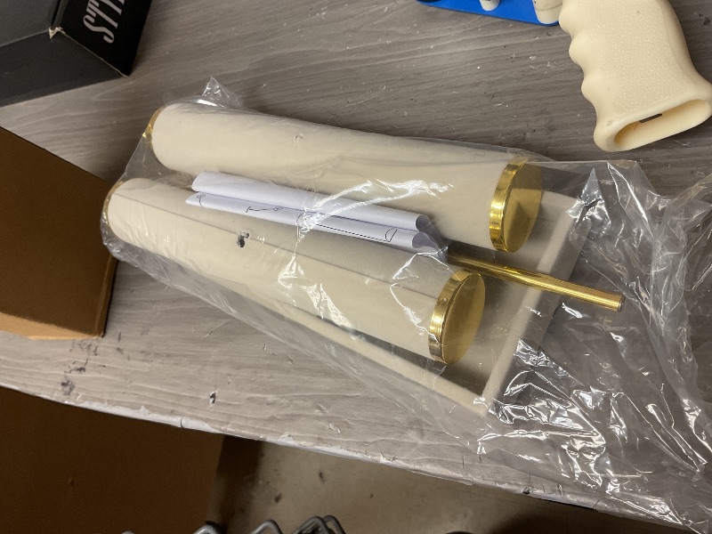 Photo 1 of Gghenda 2 Tier Necklace Bracelet Holder Organizer with Ring Tray Jewelry Display Stand?Jewelry Holder for Scrunchie Watches Detachable (Biege)