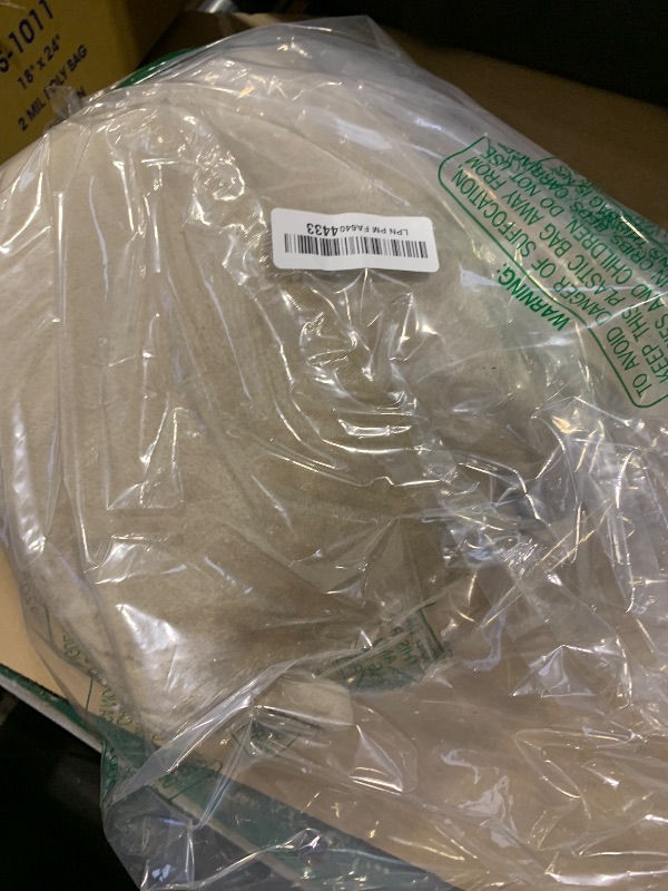 Photo 1 of 1pc    DEZ FURNISHINGS 4-in-1 Travel Compact Blanket Pillow Super Soft Velvet with Luggage Sleeve and Backpack Clip, Tan, 60" x 45"