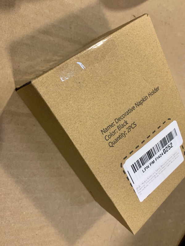 Photo 1 of 2PC Napkin Holder for Table, Designer Pattern Napkin Dispenser, Freestanding Artistic Napkin Holders for Kitchen, Dining Room, Coffee Shop, Farmhouse Table Decor Black