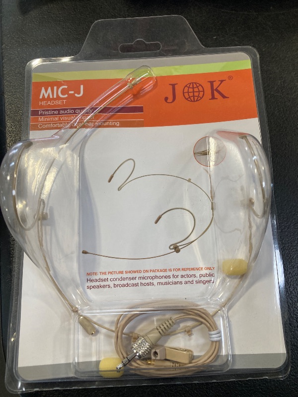 Photo 1 of J K Professional Headset/Headworn Microphone MIC-J 071S Compatible with Sennheiser Wireless System - Omnidirectional Mic - Super Lightweight & Creative Design & Smallest Cartridge