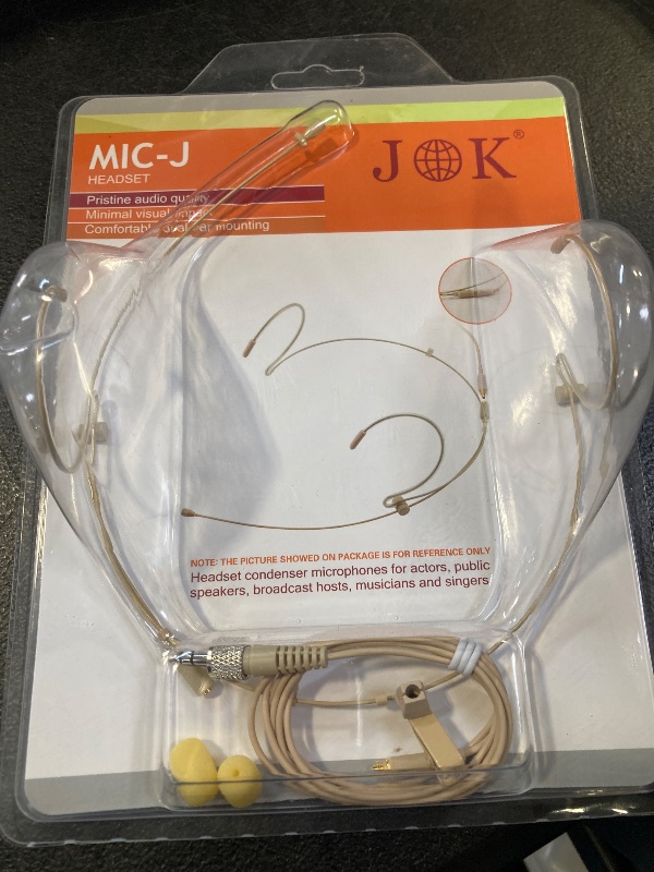 Photo 1 of J K Professional Headset/Headworn Microphone MIC-J 071S Compatible with Sennheiser Wireless System - Omnidirectional Mic - Super Lightweight & Creative Design & Smallest Cartridge