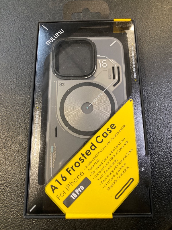 Photo 1 of Aulumu A16 for iPhone 16 Pro Magnetic Thermal Case | Updated Camera Control | IMD Technology | Compatible with Magsafe | Complete Wrap-Around | Touch Translucent White
