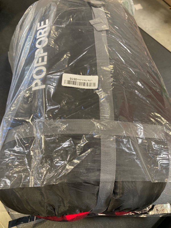 Photo 1 of POEPORE Flannel Sleeping Bag Cotton 0 Degree Cold Weather for Adults XXL Sleeping Bag 4 Season Big and Tall with Compression Sack