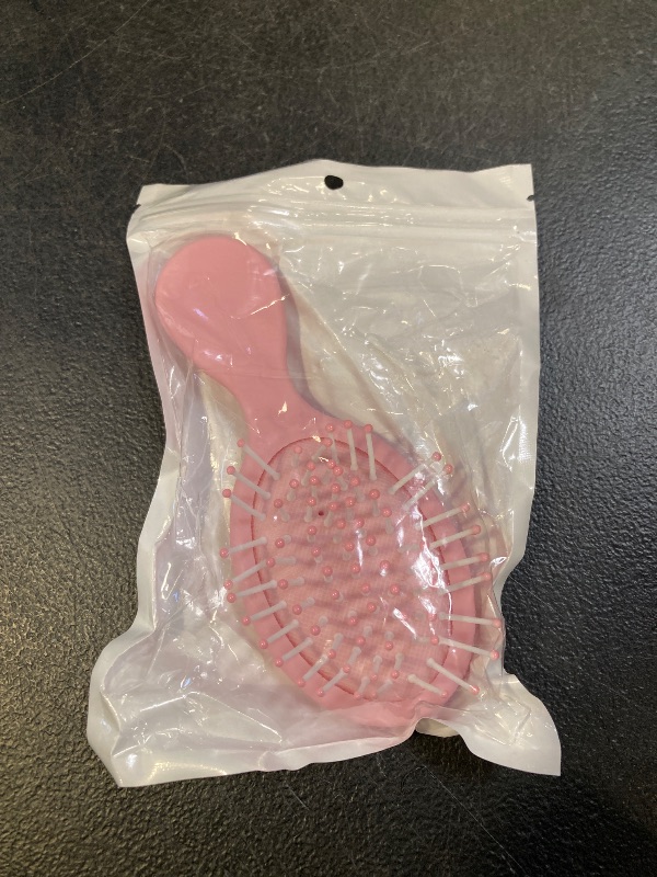 Photo 1 of 1 Pack Mini Hair Brush, Air Cushion Massage for Women, Small Comb Air Cushion Hairbrush, Mini Wet Travel Detangling Brush Oval Scalp Massage Combs , Pink