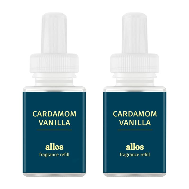 Photo 1 of Pura and Allos - Fragrance Refill for Smart Home Air Diffusers - Aromatherapy Scents for Home - up to 120-Hours of Premium Fragrance per Vial - 2 Pack - Cardamon Vanilla (Sleep)