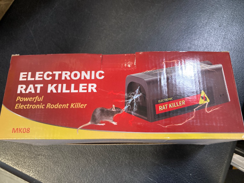 Photo 1 of 2 Pack Electric Mouse Trap Zapper Powerful Rat Traps Indoor for Homes, Rechargeable Reusable Effective Humane Rodent Zapper Mouse Trap Electric Shock Killer for Attic Warehouse, No Touch, Black