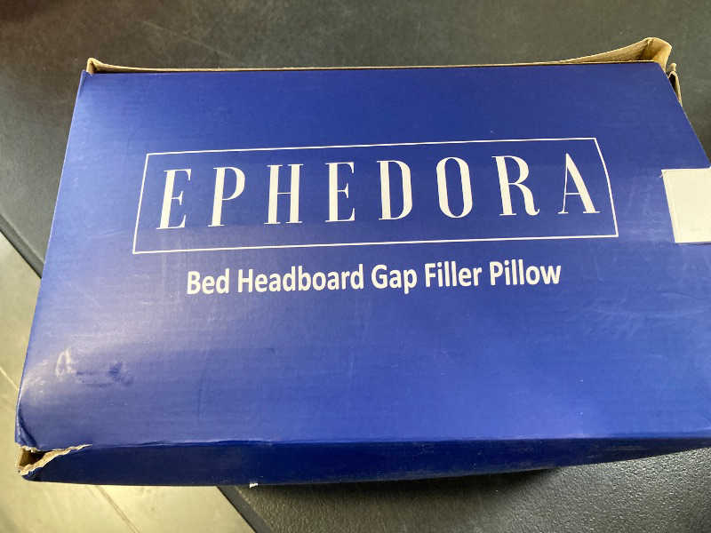 Photo 1 of EPHEDORA Bed Wedge Pillow for Headboard Gap Filler Twin & Twin XL Size - High Density Memory Foam Headboard Pillow Wedge Prevents Items Falling - Triangle Mattress Spacer with Pockets