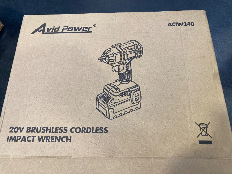 Photo 1 of AVID POWER 1/2 Impact Wrench Brushless, 20V Cordless Impact Gun w/ 3 Variable Speeds, Max Torque 370ft-lbs (500N.m), 3.0Ah Li-ion Battery, 4Pcs Impact Sockets, Fast Charger