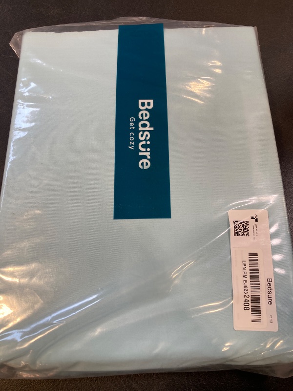Photo 1 of Bedsure Queen Sheet Set, Rayon Derived from Bamboo, Cooling Sheets, Breathable & Soft, Deep Pocket Up to 16 Inches, Hotel Luxury Silky Bedding for Hot Sleepers, Teal Blue