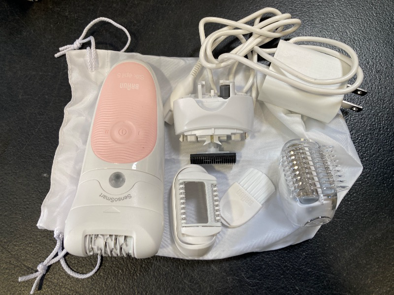 Photo 1 of Braun Epilator Silk-épil 5 5-620, Hair Removal Device, Epilator for Women, Shaver & Trimmer, Cordless, Rechargeable, Wet & Dry, 6 Piece Set