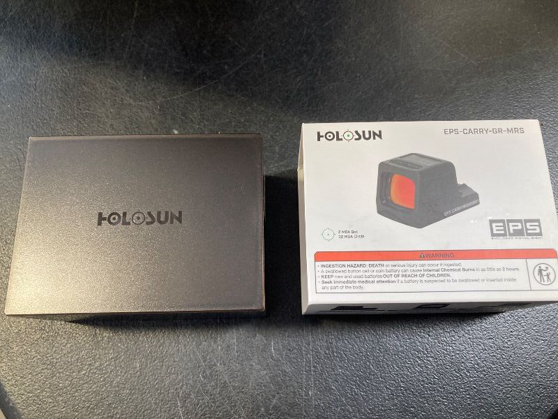 Photo 1 of HOLOSUN EPS Carry MRS 2 MOA Dot & 32 MOA Circle Reflex Pistol Sight - Waterproof Shake-Awake Solar Failsafe Parallax-Free Aluminum Enclosed Sight with Multi-Reticle System for Subcompact Handguns
