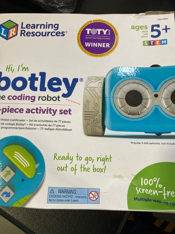 Photo 1 of Learning Resources Botley The Coding Robot Activity Set - 77 Pieces, Ages 5+, Screen-Free Coding Robots for Kids, STEM Toys for Kids, Programming for Kids, for Kids