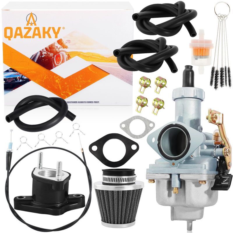 Photo 1 of QAZAKY PZ27 Carburetor for 125cc 150cc 200cc 250cc 4-stroke Engine CG ATV Go Kart Pit Dirt Bike Zongshen Lifan Taotao Sunl Buyang Coolsport Kazuma Chinese Cable Choke Carb 27mm