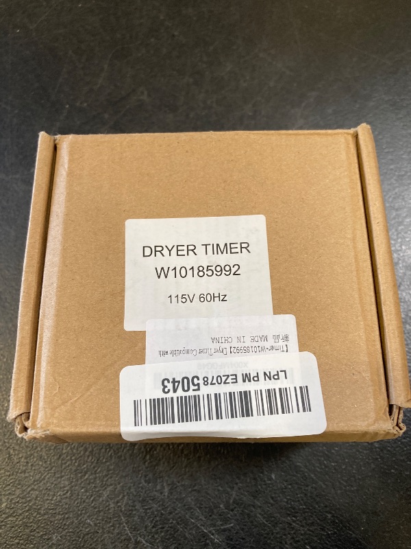 Photo 1 of W10185992 Dryer Timer Compatible with Whirlpool, Maytag WGD5300VW1, WED5000DW2, MEDC465HW0, WPW10185992 Dryer Timer Replacement 418-095-20-B5, PS11749833, 115V 60Hz, OEM Quality, 2-Year Warranty