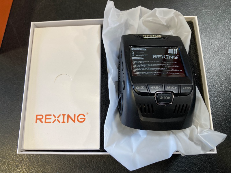 Photo 1 of Rexing V1P 4K Car Dash Cam 2.4" LCD 2160p Front + 1080p Rear Wi-Fi 170° Wide Angle Dual Channel with Rear Cam, G-Sensor, WDR, Loop Recording Mobile App Supercapacitor
