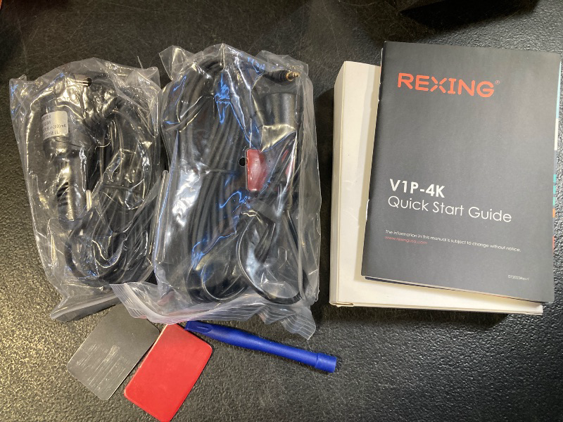 Photo 1 of Rexing V1P 4K Car Dash Cam 2.4" LCD 2160p Front + 1080p Rear Wi-Fi 170° Wide Angle Dual Channel with Rear Cam, G-Sensor, WDR, Loop Recording Mobile App Supercapacitor