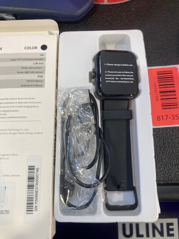 Photo 1 of 2025 Smart Watch for Men Women, 1.96" HD Fitness Tracker Running Watch (Answer/Make Call), IP68 Waterproof,Pedometer, Step/Sleep/Heart Rate Monitor,110+ Sport Mode Smartwatch for iOS Android Phone