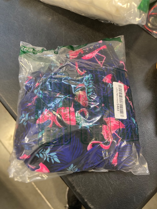 Photo 1 of BRISIRA Big and Tall Mens Swim Trunks with Compression Liner Swimsuit Bathing Suit Swim Shorts Board Shorts Quick Dry 1X-6XL Flamingo
