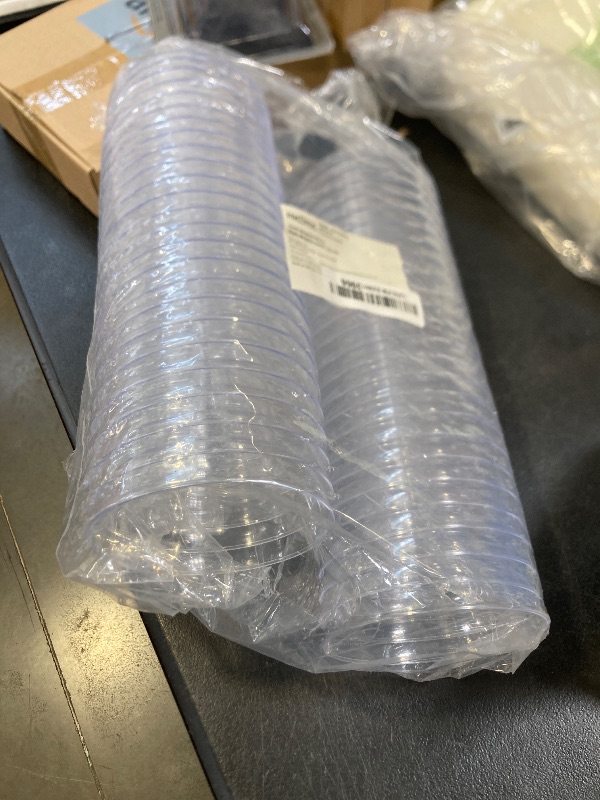 Photo 1 of Prestee 50 Clear Plastic Margarita Glasses, 12oz - Heavy Duty Margarita Glasses Disposable for Cinco de Mayo Party Decorations, Taco Party, Plastic Cocktail Cups
