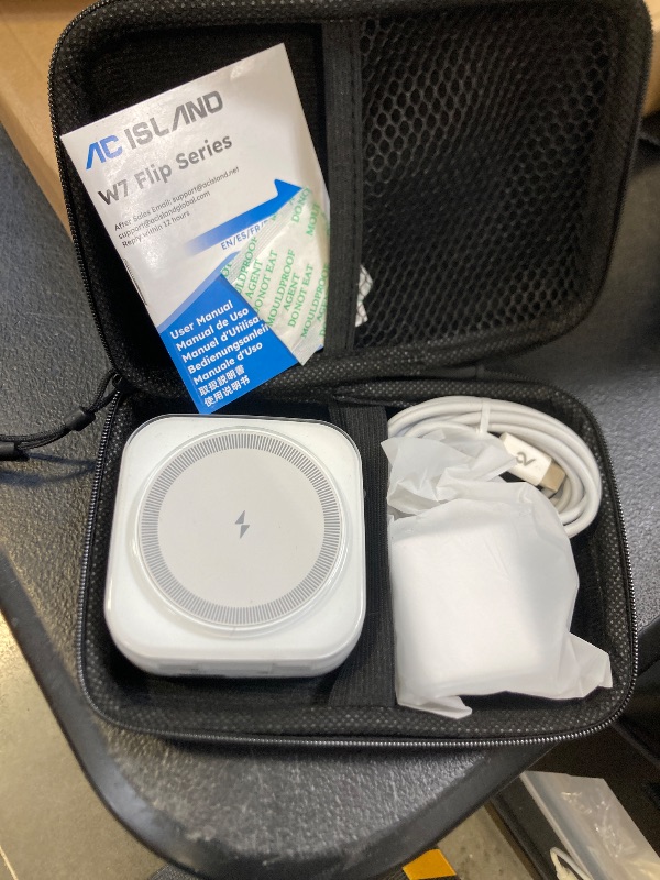 Photo 1 of 5-in-1 Wireless Charger for MagSafe, AC ISLAND Portable Travel Charging Station, 15W Max Fast Foldable Magnetic Stand, Evolved for iPhone 16/15/14/13 Series, Apple Watch, AirPods (with 35W Adapter)